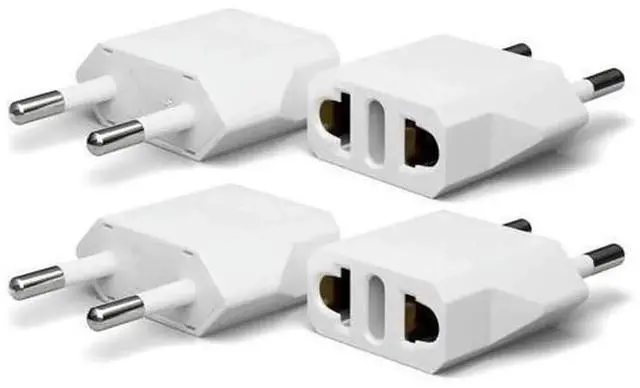 Main image of 4 Pack US to EU Travel Plug Adapters, Type C Outlet Converter for USA Devices to Europe, Germany, Spain, Italy, France