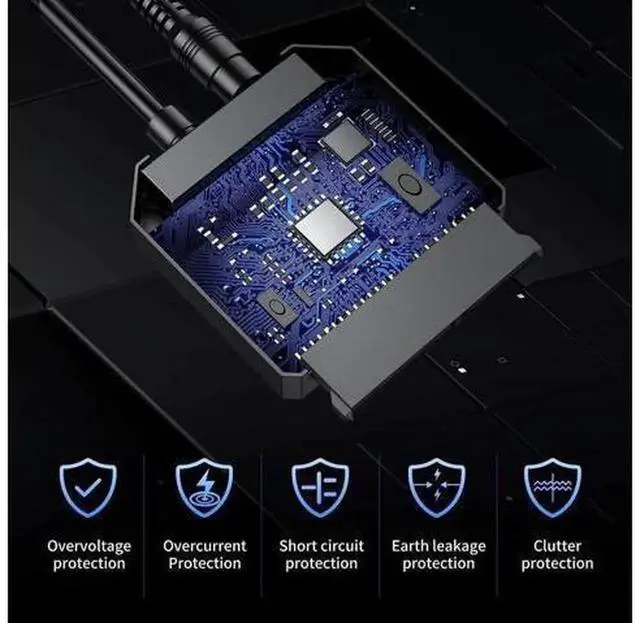 Alt view image 2 of 7 - USB 3.0 to SATA III Hard Drive Adapter Cable with 12V 2A Power Adapter, Supports 2.5/3.5 Inch SATA I/II/III HDD & SSD, UASP Accelerated Transmission