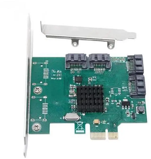 Main image of PCIe X1 to 4-Port SATA 3.0 Expansion Controller Card with Marvell 88SE9215 Chip, PCI-E SATA Multiplier Adapter for HDD & SSD Storage Expansion