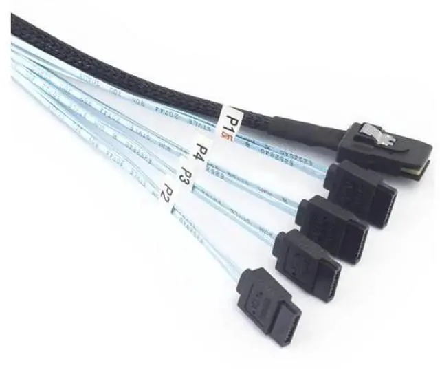 Main image of 0.5m SAS 8087 to 4 Ports SATA Internal Server Cable Without Snap Terminals, High Speed Storage Connection Cord