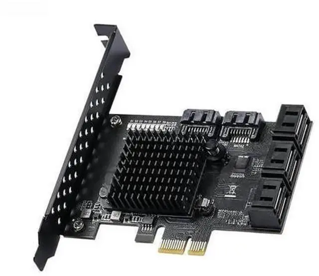 Main image of PCIe X1 to 8-Port SATA 3.0 Expansion Controller Card, 6Gbps Multi-Disk SATA Riser Adapter for HDD & SSD Storage Expansion