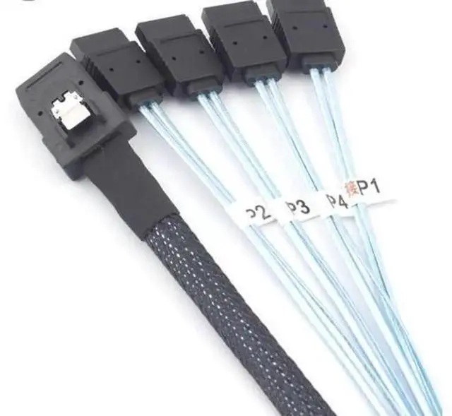 Alt view image 5 of 5 - 0.5m SAS 8087 to 4 Ports SATA Internal Server Cable Without Snap Terminals, High Speed Storage Connection Cord