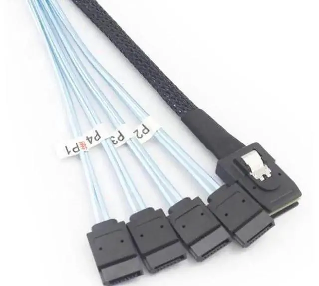 Alt view image 4 of 5 - 0.5m SAS 8087 to 4 Ports SATA Internal Server Cable Without Snap Terminals, High Speed Storage Connection Cord