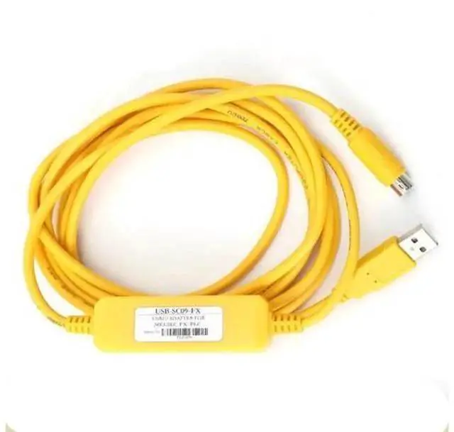 Alt view image 2 of 3 - USB-SC09-FX PLC Programming Download Cable, USB to RS422 Communication Cord Fully Compatible with Mitsubishi FX1N/FX2N/FX1S/FX3U Full Series MELSEC PLC