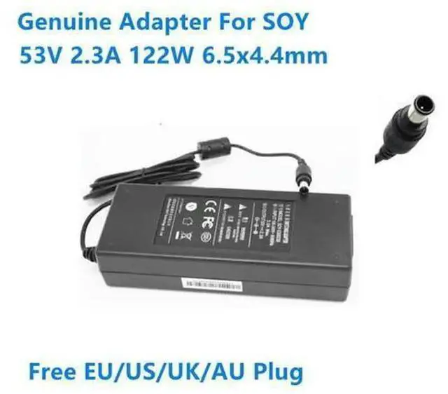 Main image of 122W AC Power Adapter, 53V 2.3A DC 6.5x4.4mm Plug, SOY-5300230 POE Switch Power Supply Charger