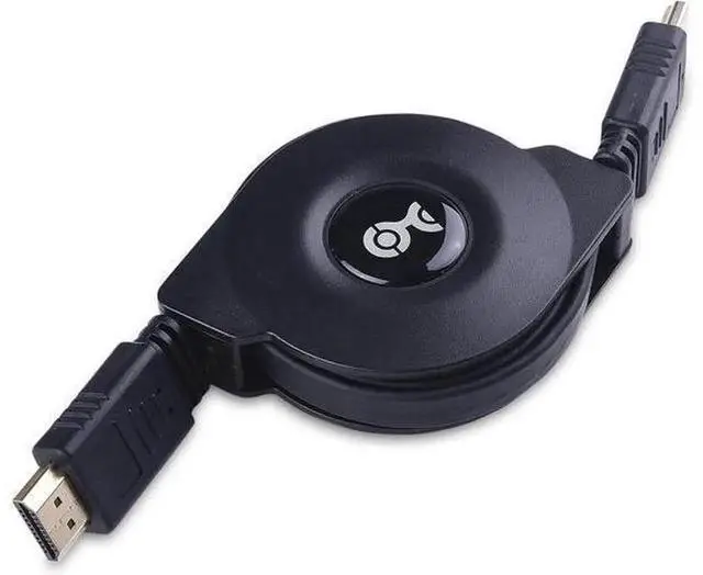 Main image of Retractable HDMI 2.0 Cable 3.3FT Male to Male, Support 4K 60Hz HDR 18Gbps Bandwidth, Portable Auto-Rewind Flat HDMI Cord Compatible with PS5 PS4 Xbox Series, MacBook Dell ASUS LG Samsung Monitor HDTV