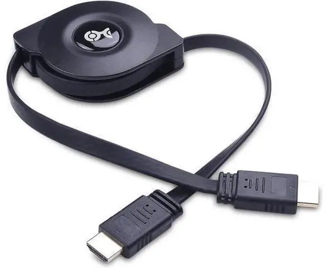 Alt view image 3 of 7 - Retractable HDMI 2.0 Cable 3.3FT Male to Male, Support 4K 60Hz HDR 18Gbps Bandwidth, Portable Auto-Rewind Flat HDMI Cord Compatible with PS5 PS4 Xbox Series, MacBook Dell ASUS LG Samsung Monitor HDTV