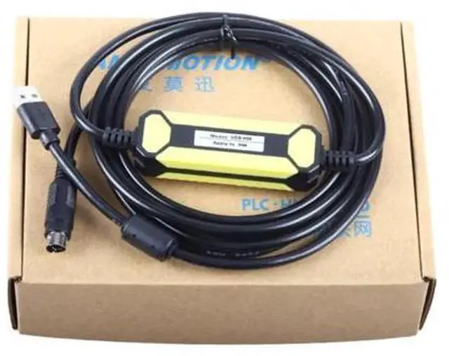 Main image of USB-HW PLC Programming Download Cable, USB to 4Pin Round RS232 Communication Wire Compatible with Haiwell E S H C T Series PLC, Industrial Stable Data Transfer Cord for PLC Program Upload Download Mon