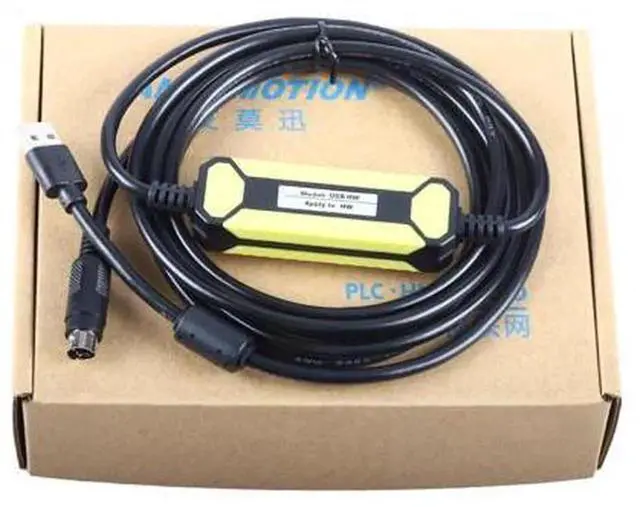 Alt view image 2 of 2 - USB-HW PLC Programming Download Cable, USB to 4Pin Round RS232 Communication Wire Compatible with Haiwell E S H C T Series PLC, Industrial Stable Data Transfer Cord for PLC Program Upload Download Mon