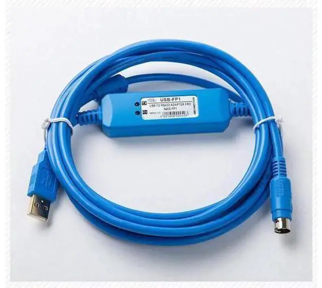 Main image of USB-FP1 PLC Programming Download Cable for Panasonic NAIS FP1 Series PLC Controllers, USB to Round 4Pin RS232 Communication Wire, Support Win7 Windows System, Upload Download Monitor PLC Program Indus