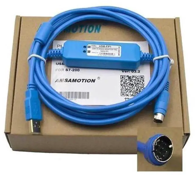 Alt view image 2 of 3 - USB-FP1 PLC Programming Download Cable for Panasonic NAIS FP1 Series PLC Controllers, USB to Round 4Pin RS232 Communication Wire, Support Win7 Windows System, Upload Download Monitor PLC Program Indus