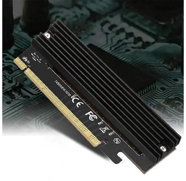 Alt view image 2 of 3 - M.2 NVMe to PCIe 3.0 X16 SSD Expansion Adapter Card with Aluminum Heat Sink, High-Speed PCI-E X16 M.2 NVMe Converter Card for Desktop PC Motherboard, Supports M.2 M Key NVMe SSD Storage Upgrade Plug