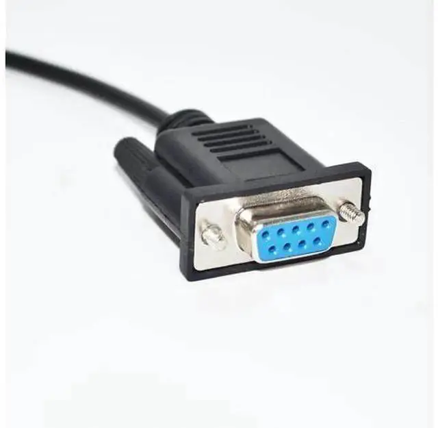 Alt view image 3 of 6 - 3M RS232 DB9 D-SUB 9Pin Female to Mini DIN 8Pin MD8 Male Adapter Cable, Serial Communication Converter Cord for Delta DVP Series PLC, Industrial Stable Program Upload Download Debug Wire for Automatio