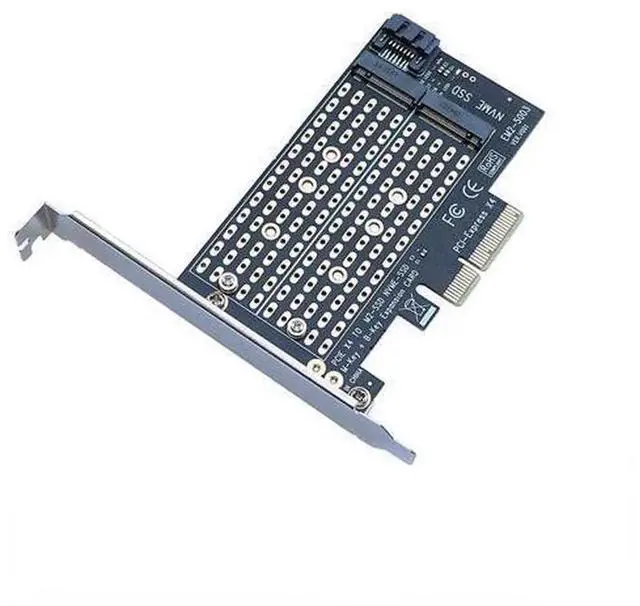 Main image of PCIe to M.2 SSD Expansion Adapter Card, Dual Support NVMe M Key & SATA B+M Key M.2 Drives, M.2 to PCI-E X4 Converter Add On Card for Desktop Motherboard Storage Upgrade, High Speed M.2 SSD PCI-E Adapt