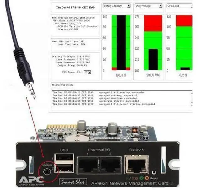Alt view image 3 of 7 - USB to RS232 AJ2.5 Console Cable Replacement for APC 940-0299A, Built-in Genuine FTDI Chip, Compatible with APC UPS, AP9630 AP9631 AP9635 Network Management Cards, Serial Debug Configuration Cord for