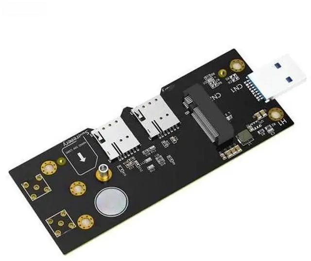 Main image of M.2 B Key NGFF to USB3.0 Adapter Riser for 3G/4G/5G Cellular Module, Dual Nano SIM Card Slot, LED Power Indicator, Support 3042 & 3052 Size M.2 Modem Card, Portable Cellular Network Expansion Card for