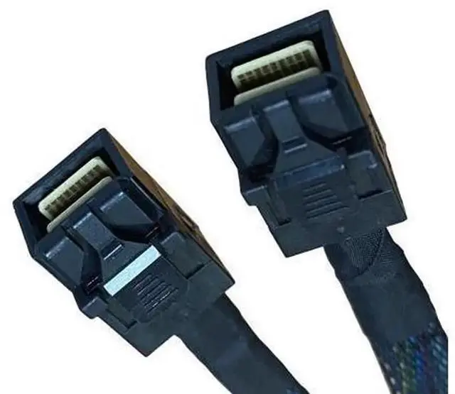 Alt view image 2 of 5 - 80cm SFF-8654 74Pin 8X to Dual SFF-8643 36Pin 4X Breakout Cable, Server RAID Cable Compatible with DELL PERC H750 H755