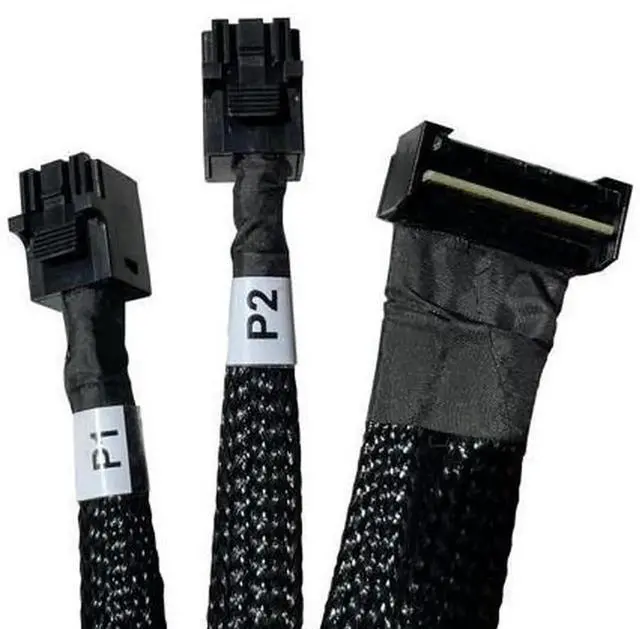 Alt view image 5 of 5 - 80cm SFF-8654 74Pin 8X to Dual SFF-8643 36Pin 4X Breakout Cable, Server RAID Cable Compatible with DELL PERC H750 H755