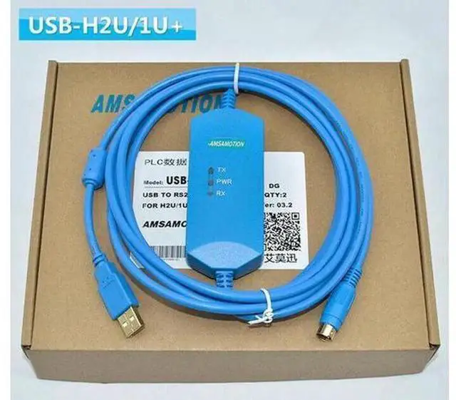 Main image of USB-H1U/2U+ Isolated PLC Programming Cable, Industrial USB Download Communication Cable Compatible with Huichuan H0U H1U H2U Series PLC Controllers
