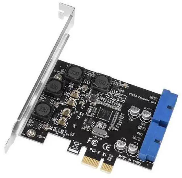 Alt view image 5 of 7 - PCIe USB 3.0 Expansion Card, PCI Express to Front Panel USB 3.0 Adapter with 19/20 Pin Internal Header for Desktop PC