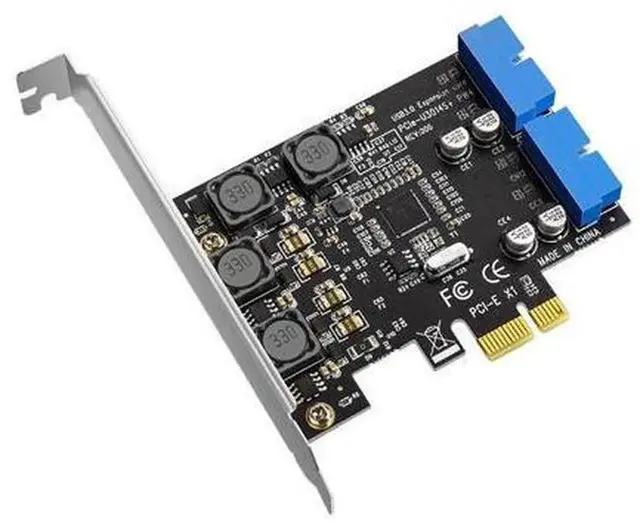 Alt view image 7 of 7 - PCIe USB 3.0 Expansion Card, PCI Express to Front Panel USB 3.0 Adapter with 19/20 Pin Internal Header for Desktop PC