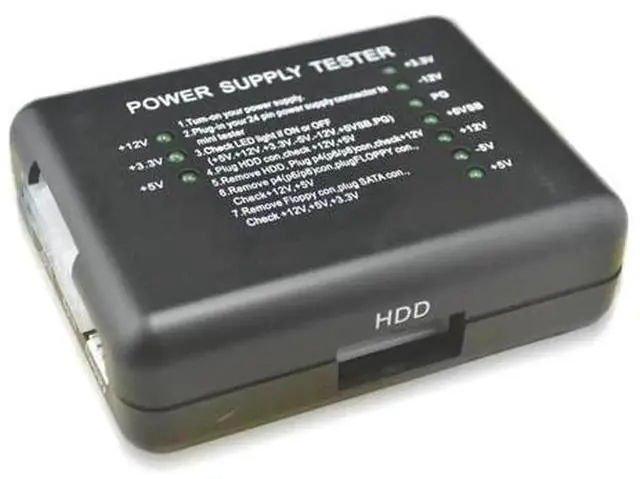 Main image of 20/24 Pin ATX PSU Power Supply Tester with LED Indicator, PC Power Checker Meter for Measuring 12V 5V 3.3V SATA HDD Computer Power Supply