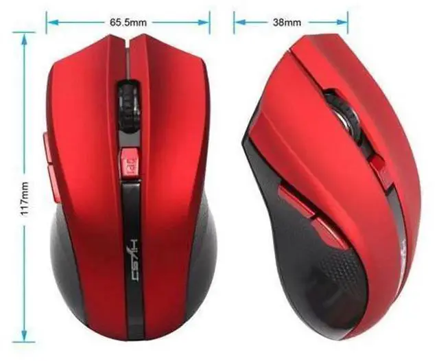 Alt view image 5 of 7 - Black 2.4G Wireless Mouse, Portable Cordless Computer Mouse for Laptop Desktop Business Office Daily Work