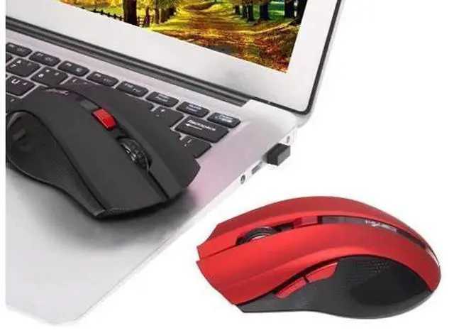 Alt view image 7 of 7 - Black 2.4G Wireless Mouse, Portable Cordless Computer Mouse for Laptop Desktop Business Office Daily Work