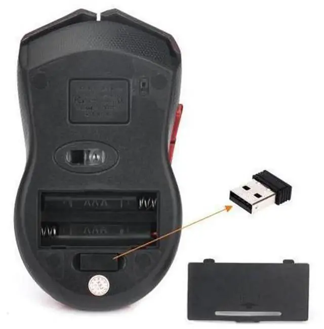 Alt view image 6 of 7 - Black 2.4G Wireless Mouse, Portable Cordless Computer Mouse for Laptop Desktop Business Office Daily Work