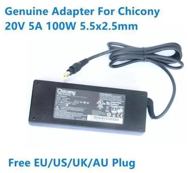 Main image of 20V 5A 100W AC Power Adapter Replacement for Chicony A16-100P1A A100A007L, Compatible with Plugable UD-CAM External Docking Station Charger
