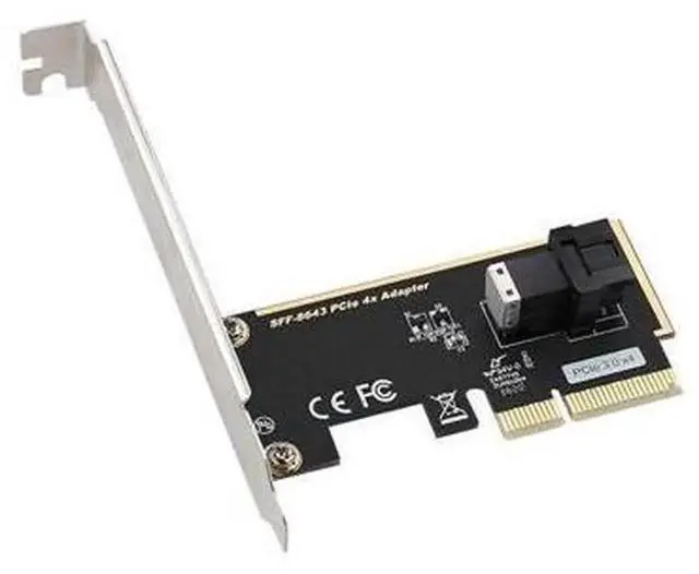Alt view image 4 of 4 - PCIe 3.0 X4 to U.2 SFF-8643 Adapter Card, High Speed NVMe SSD Converter Expansion Card for Desktop PC
