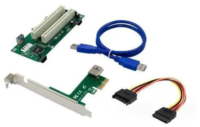 Alt view image 7 of 7 - PCI-E X1 to Dual PCI Slot Expansion Card, Detachable PCI Adapter Converter for Desktop PC, Plug and Play No Extra Drivers Needed