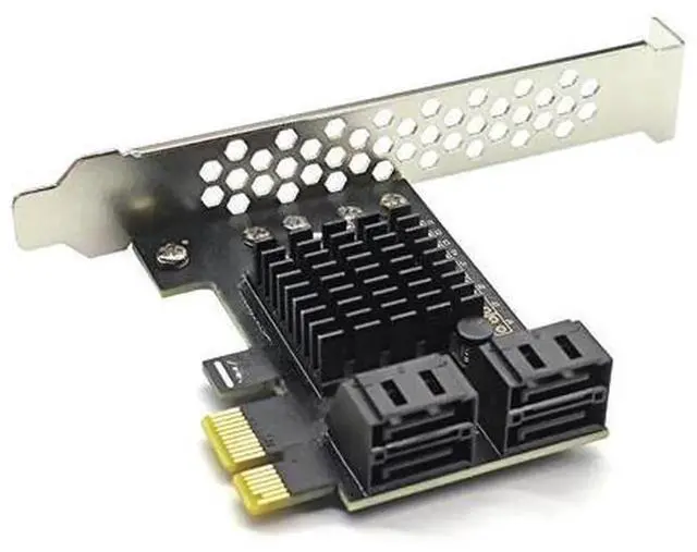 Main image of 4 Port SATA 3.0 PCIe X1 Expansion Card with ASMedia ASM1064 Chip, PCIe Gen3 SATA III Converter for Desktop Hard Drive Storage Expansion