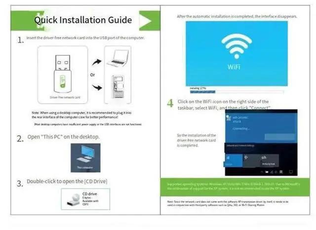 Alt view image 3 of 5 - 1300Mbps Dual Band Gigabit USB WiFi Adapter, 2.4G+5.8G Driver-Free Wireless Network Card, Plug & Play USB WiFi Dongle Compatible with Windows 10/11 for Desktop Laptop All Brand PCs