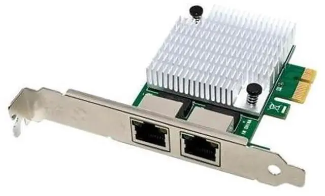 Alt view image 3 of 5 - PCIe x1 Dual Port Gigabit Ethernet Network Card with Realtek RTL8111F Chip, 1000Mbps PCI Express LAN Adapter for Desktop PC, Comes with Full & Low Profile Brackets