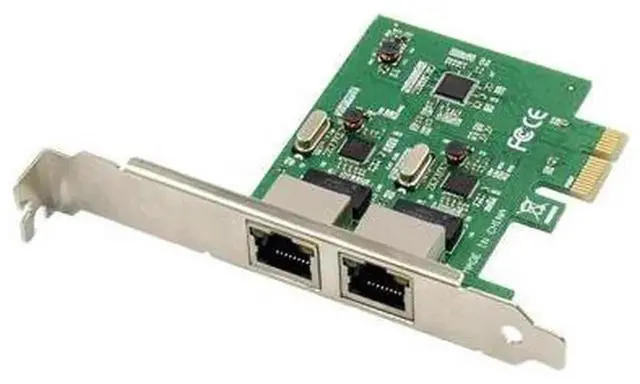 Alt view image 2 of 5 - PCIe x1 Dual Port Gigabit Ethernet Network Card with Realtek RTL8111F Chip, 1000Mbps PCI Express LAN Adapter for Desktop PC, Comes with Full & Low Profile Brackets