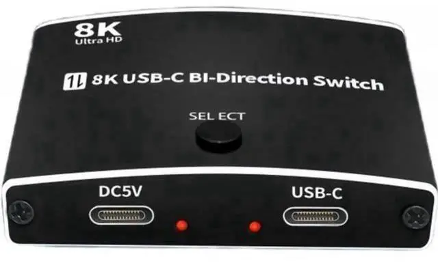 Main image of Bi-Directional USB C KVM Switch 2 in 1 / 1 in 2, Supports 8K@60Hz Video Output & 10Gbps High-Speed Data Transfer, Compatible with Thunderbolt 3/4 Type-C Laptops Tablets Phones