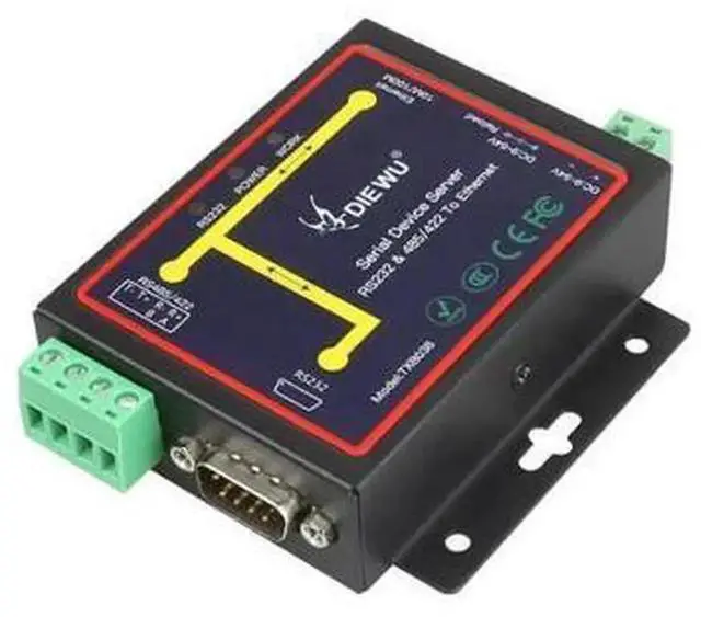 Main image of RJ45 to RS232 RS485 Industrial Serial Device Server, TCP/UDP Communication Converter, Male Serial Port Ethernet Module for Industrial PLC Sensor Data Transmission