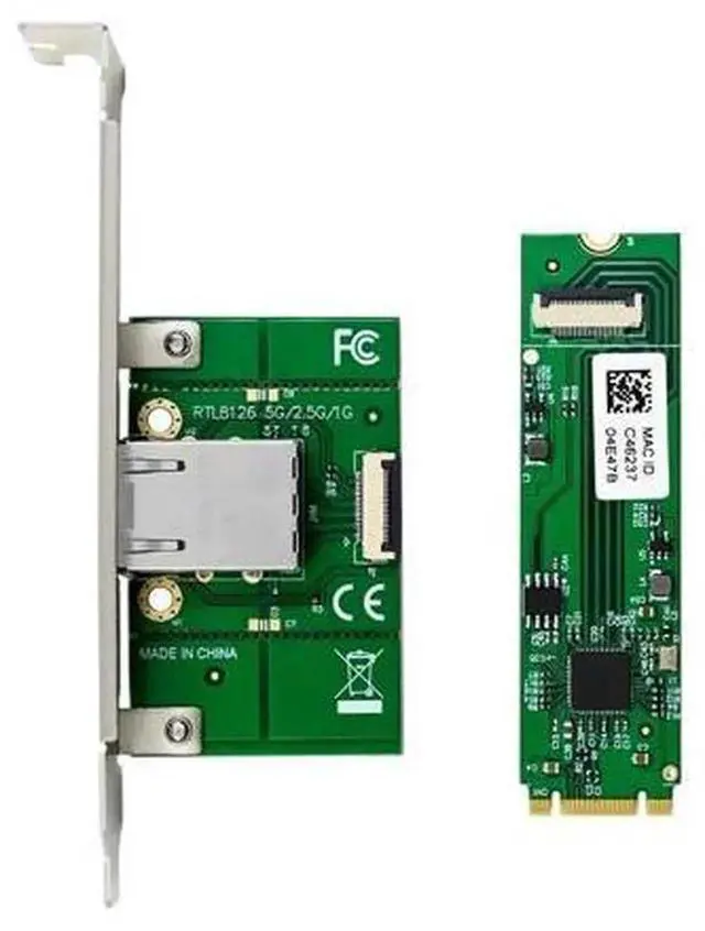 Alt view image 4 of 4 - M.2 B+M Key 5G Ethernet Network Card with Realtek RTL8126 Chip, Single RJ45 Copper Port Wired LAN Adapter, Low Latency Gaming NIC Supports 5G/2.5G/1G for Desktop PC NAS Streaming