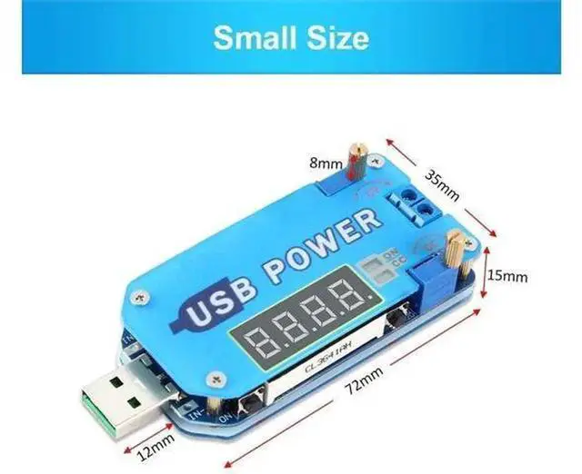 Alt view image 5 of 6 - 15W DC-DC Buck Boost Converter with Housing, Adjustable CVCC USB Power Supply Module, Step Up Step Down Voltage Regulator Supports Output 3.3V 9V 12V 24V 30V for Electronic DIY Projects
