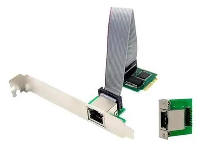 Alt view image 2 of 4 - M.2 A+E Key Gigabit Ethernet Adapter Card with Intel I210AT Chip, Single RJ45 Copper Port Wired LAN NIC for Mini Desktops and Low-Power Servers