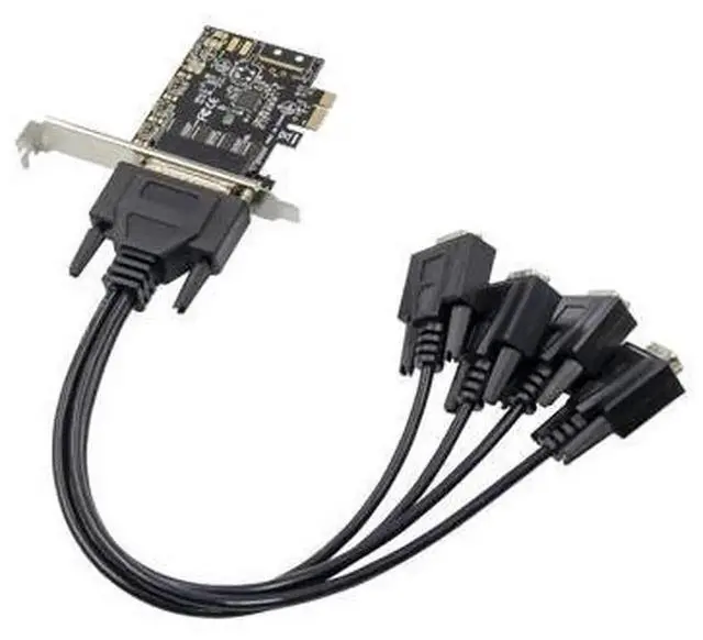 Alt view image 4 of 5 - PCIe to 4-Port RS232 Serial Adapter Card with AX99100 Chip, Industrial-Grade COM Port Expansion PCI-E Card for PLC, Scanner, POS and Industrial Control Equipment