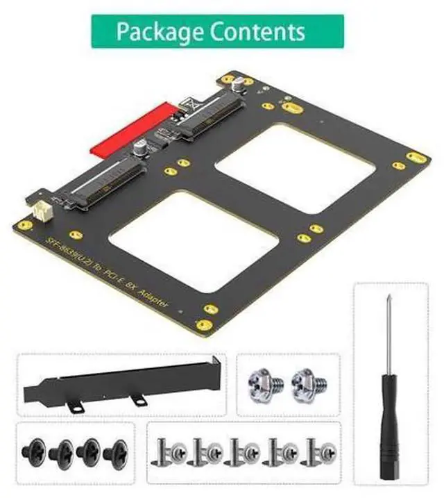 Alt view image 2 of 5 - PCIe 4.0 x8 to Dual U.2 SFF-8639 NVMe SSD Riser Card, 2-Port U.2 Storage Expansion Adapter, VROC & Software RAID Supported for Enterprise Servers, Workstations & NAS Storage Array Build