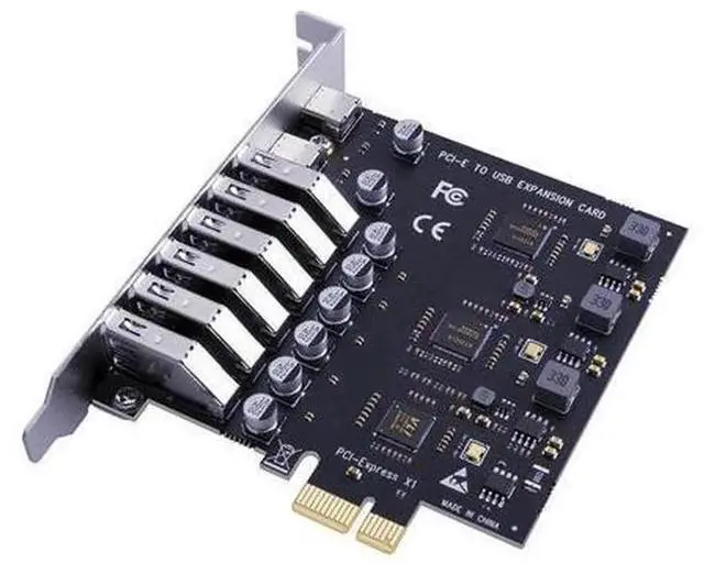 Main image of 8-Port PCIe USB 3.2 Expansion Card for Desktop PC, PCI-E to USB 3.2 Adapter with Type-C External Port & 19-Pin Front Panel Header, Built-in NEC Controller Chip for High-Speed Data Transfer