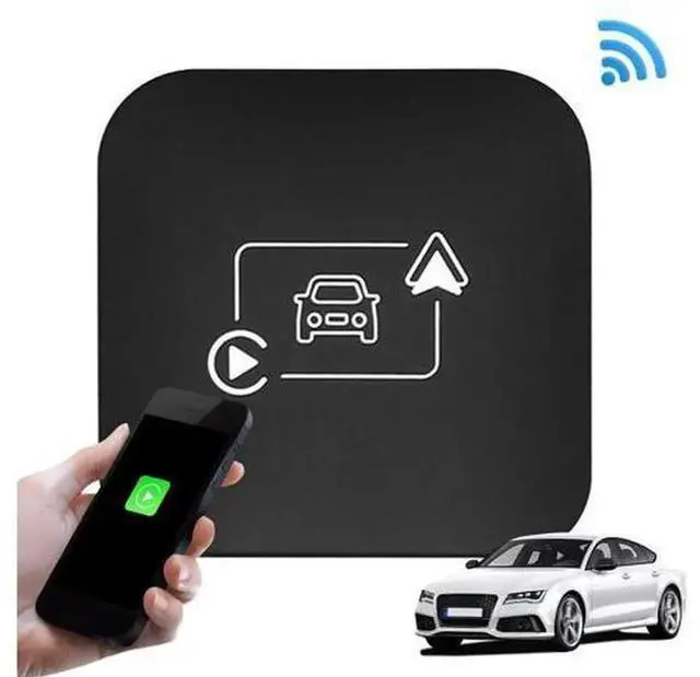 Main image of Mini Wireless CarPlay & Android Auto AI Box Dongle, Built-in Android 11+ System with Bluetooth, Plug and Play Wireless Adapter for All Vehicles Equipped with Factory OEM Wired CarPlay and Wired Androi