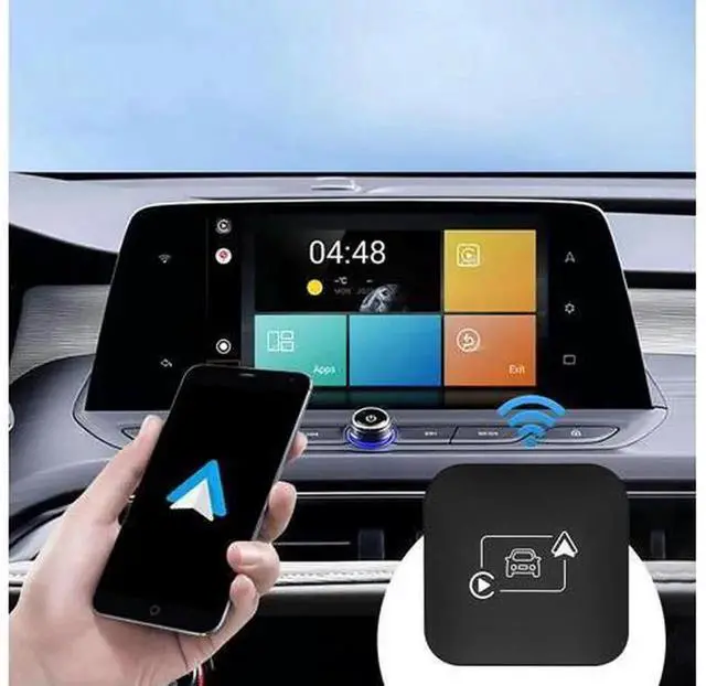 Alt view image 5 of 7 - Mini Wireless CarPlay & Android Auto AI Box Dongle, Built-in Android 11+ System with Bluetooth, Plug and Play Wireless Adapter for All Vehicles Equipped with Factory OEM Wired CarPlay and Wired Androi