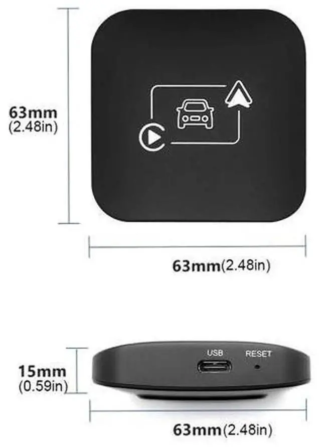 Alt view image 3 of 7 - Mini Wireless CarPlay & Android Auto AI Box Dongle, Built-in Android 11+ System with Bluetooth, Plug and Play Wireless Adapter for All Vehicles Equipped with Factory OEM Wired CarPlay and Wired Androi