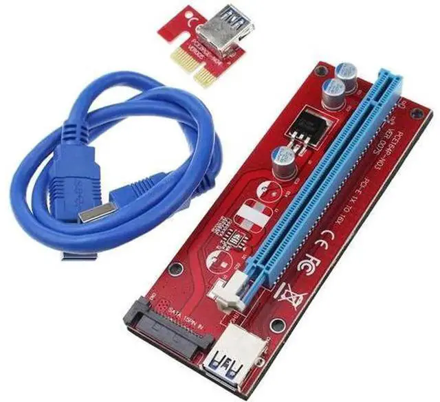 Alt view image 5 of 6 - PCIe 1 to 2 PCI-E 1X Slots Riser Port Multiplier Card, Mini ITX External PCIe Expansion Adapter Card, PCI Express Splitter Card for BTC LTC Mining Machines, Supports Multi-Device Expansion