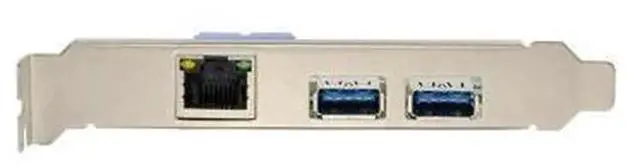Alt view image 3 of 4 - PCIe 3-in-1 Expansion Card with RTL8153 Gigabit Ethernet, External USB 3.0 Port, Internal 19-Pin USB 3.0 Header, SATA Power Supply, PCI Express X1 Adapter for Desktop Motherboards