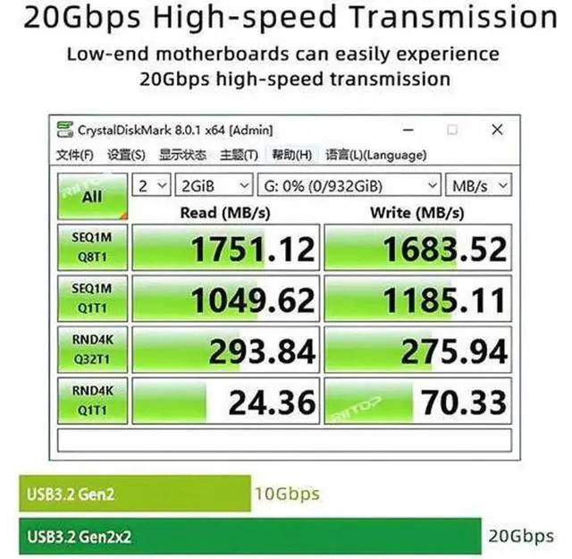 Alt view image 5 of 7 - PCIe 4X to USB 3.2 Gen2x2 Type-C Expansion Card, 20Gbps Data Only PCI Express Adapter with Low Profile Bracket for Desktop PC, Support Windows macOS Linux